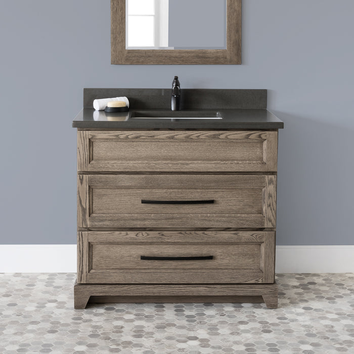 Stonewood 36" Dresser Style Vanity with Quartz Top