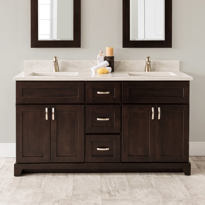 Stonewood 72" Double Bowl Vanity with Quartz Top