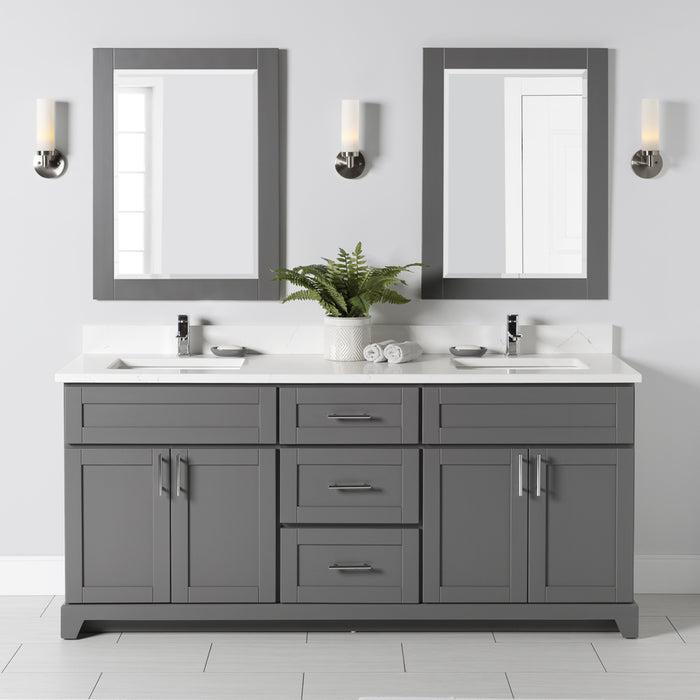 Stonewood 72" Double Bowl Vanity with Quartz Top