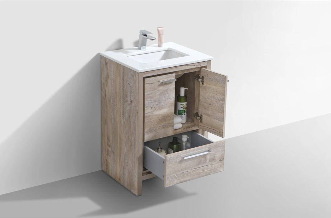 Dolce 24″ Modern Bathroom Vanity with Quartz Counter-Top