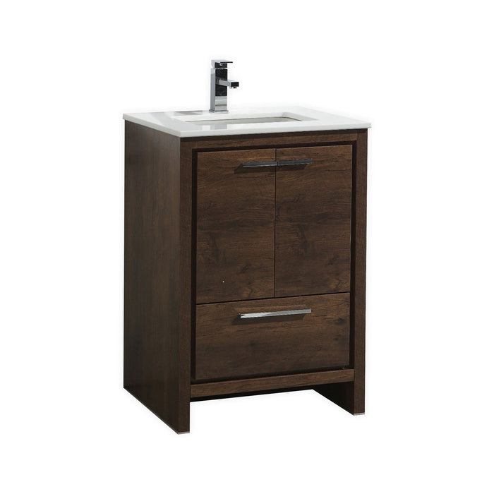Dolce 24″ Modern Bathroom Vanity with Quartz Counter-Top