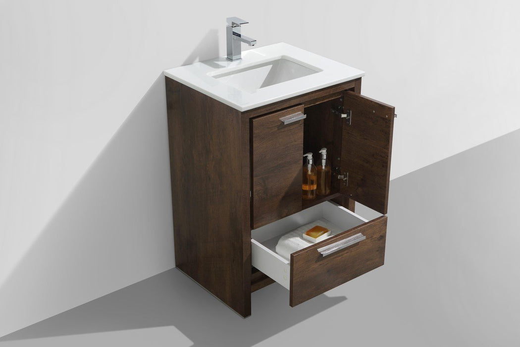 Dolce 24″ Modern Bathroom Vanity with Quartz Counter-Top