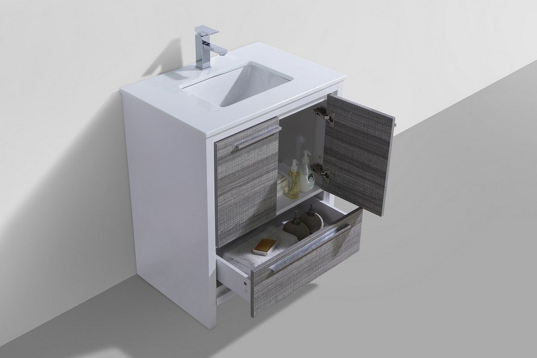 Dolce 30″ Modern Bathroom Vanity with Quartz Counter-Top