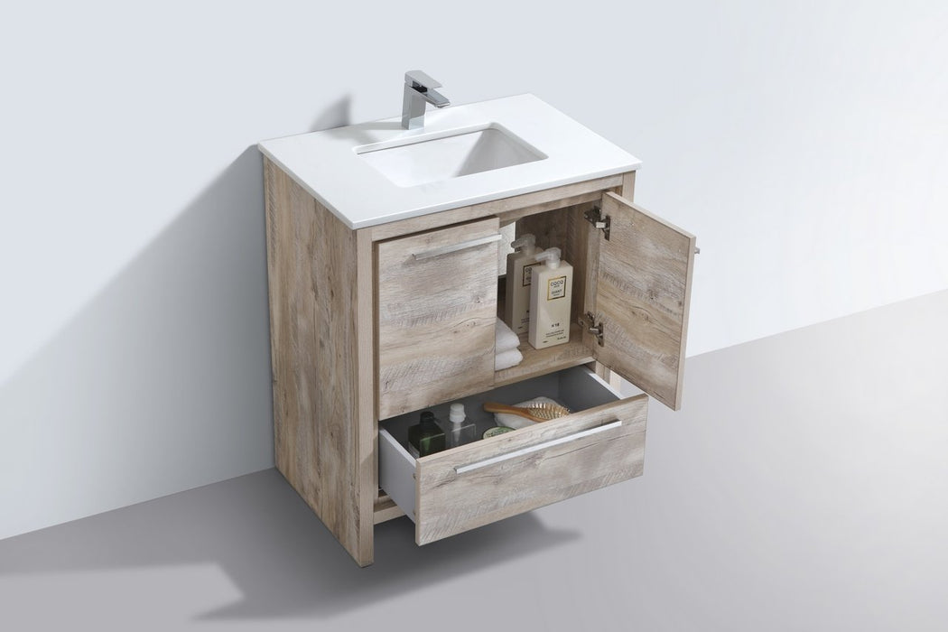 Dolce 30″ Modern Bathroom Vanity with Quartz Counter-Top