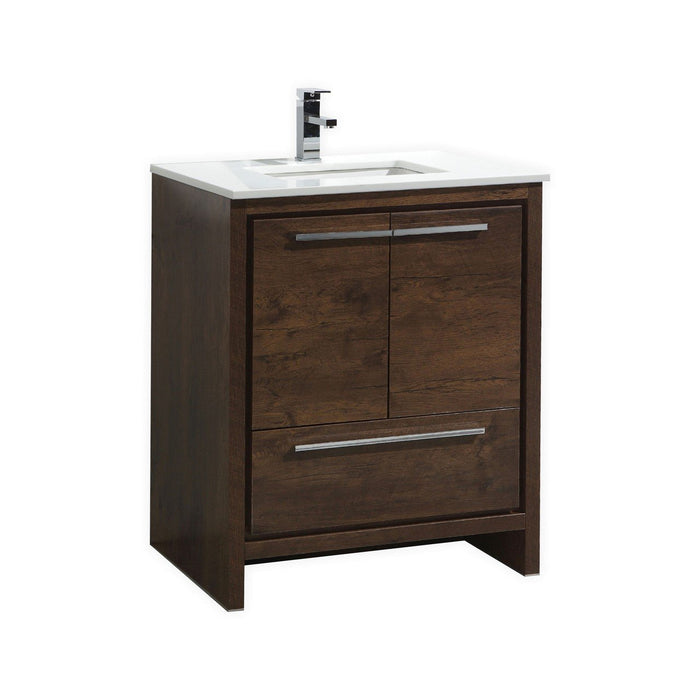 Dolce 30″ Modern Bathroom Vanity with Quartz Counter-Top