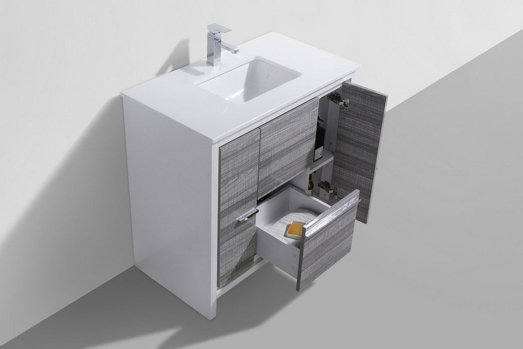 Dolce 36″ Modern Bathroom Vanity with Quartz Counter-Top