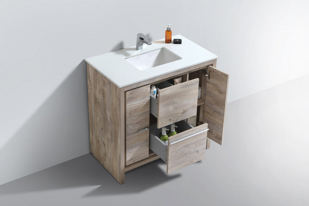 Dolce 36″ Modern Bathroom Vanity with Quartz Counter-Top