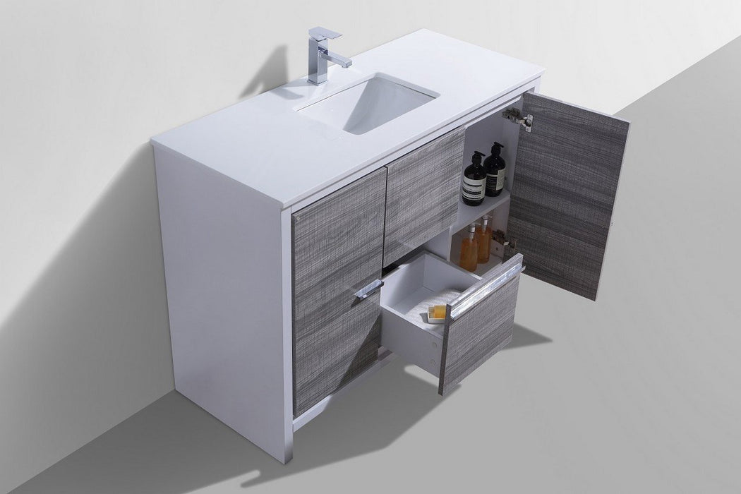 Dolce 48″ Modern Bathroom Vanity with Quartz Counter-Top