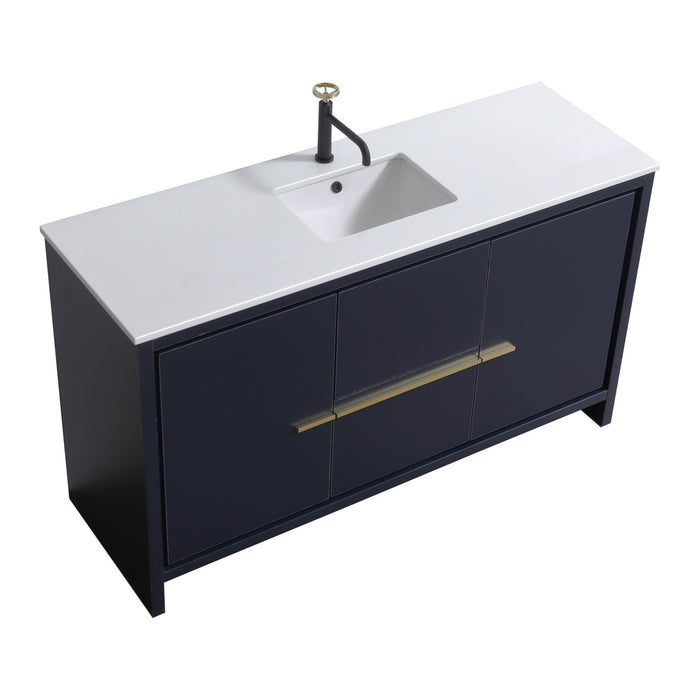 Dolce 60″ Modern Bathroom Vanity with Quartz Counter-Top