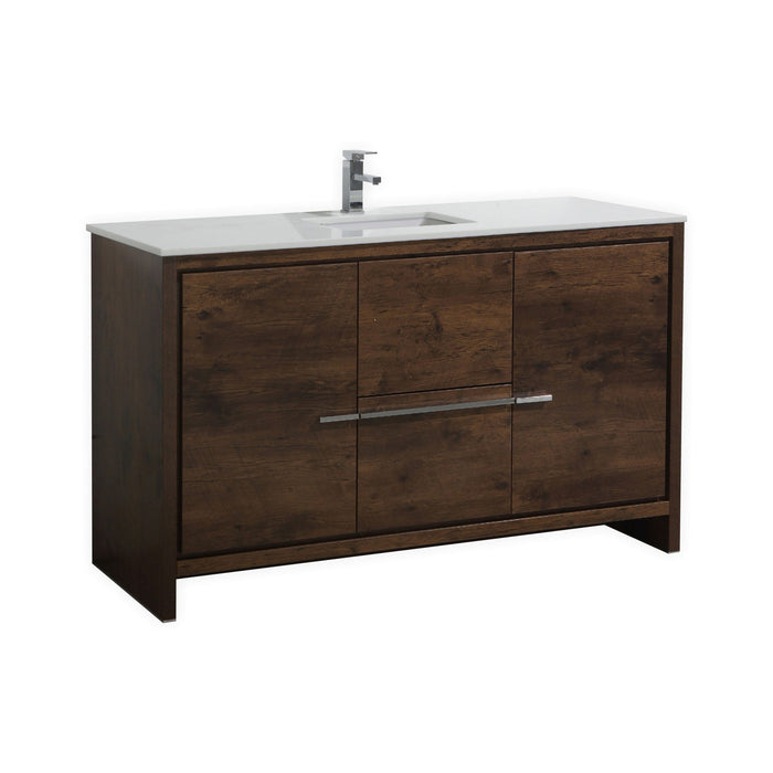 Dolce 60″ Modern Bathroom Vanity with Quartz Counter-Top