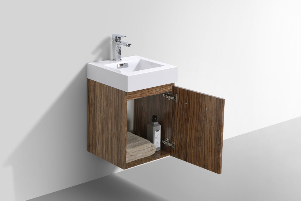 Bliss 16" Wall Mount Modern Bathroom Vanity