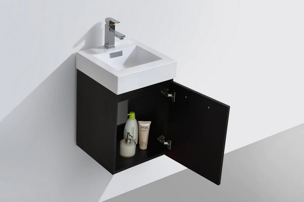 Bliss 16" Wall Mount Modern Bathroom Vanity