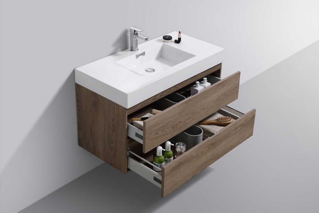 Bliss 40" Wall Mount Modern Bathroom Vanity