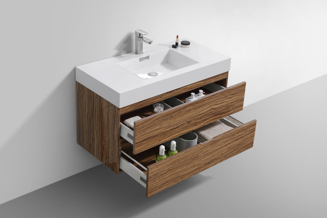 Bliss 40" Wall Mount Modern Bathroom Vanity