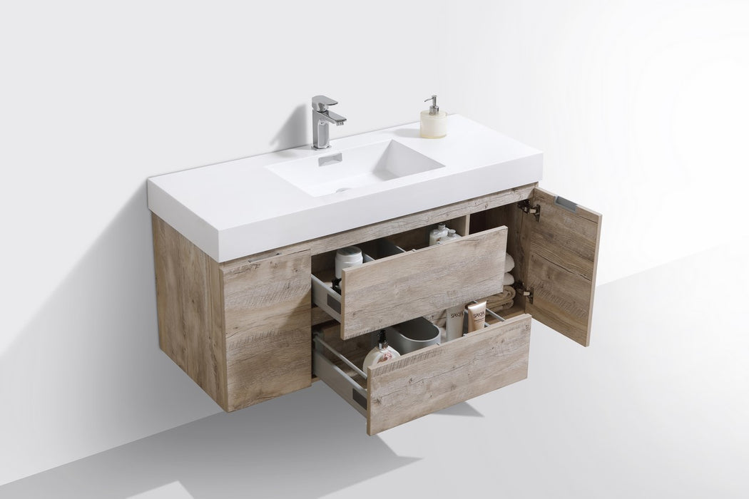 Bliss 48" Wall Mount Modern Bathroom Vanity