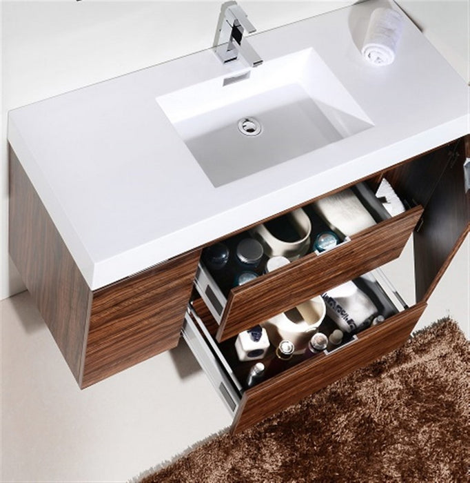 Bliss 48" Wall Mount Modern Bathroom Vanity