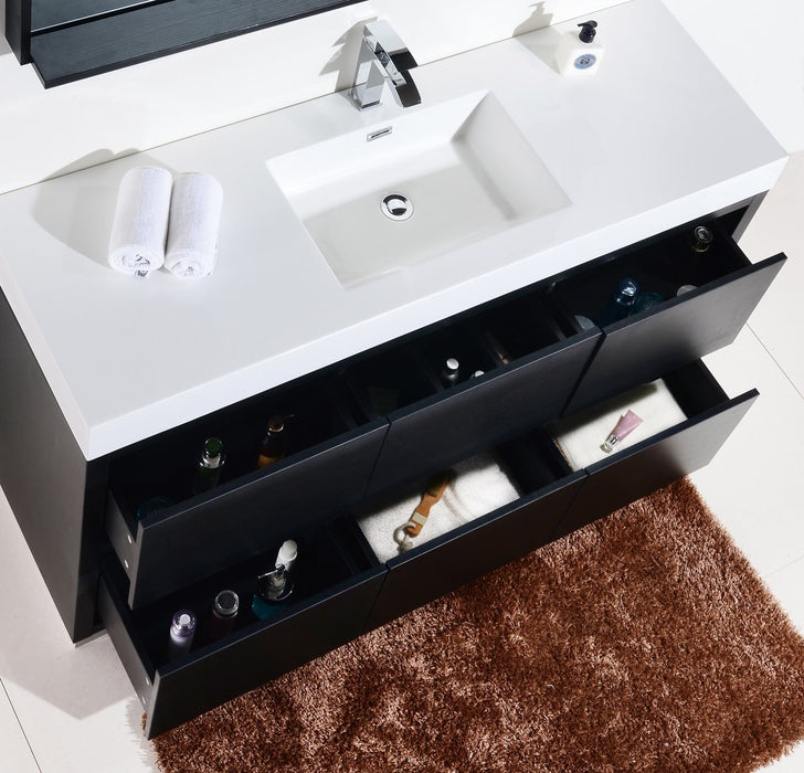 Bliss 60" Single Sink Freestanding Modern Bathroom Vanity