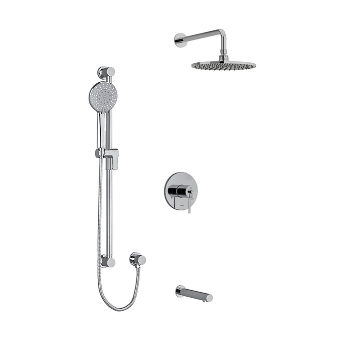 Riobel Premium KIT#1345 3-Way System With Hand Shower Rail, Shower Head And Spout