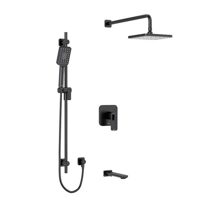 Riobel Equinox 3-Way System With Hand Shower Rail, Shower Head And Tub Spout