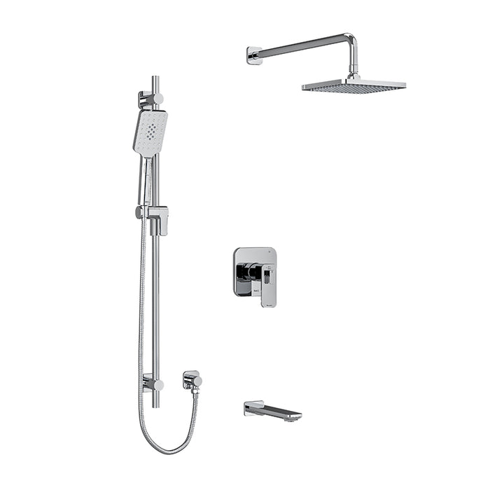 Riobel Equinox 3-Way System With Hand Shower Rail, Shower Head And Tub Spout