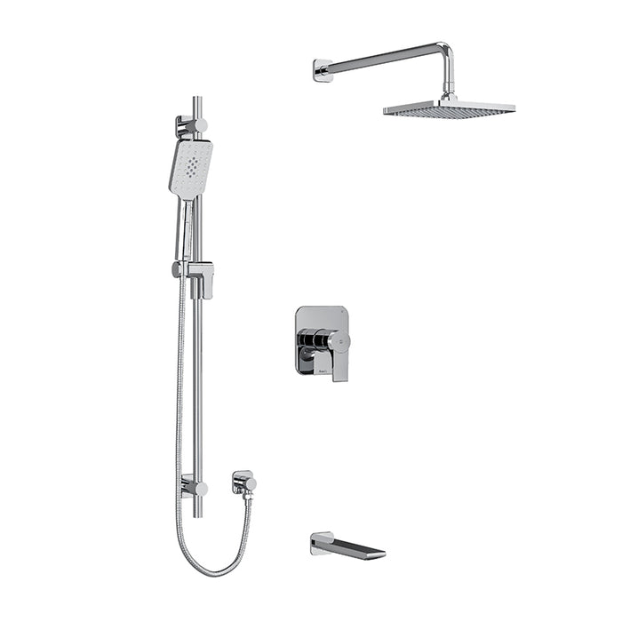 Riobel Fresk  3-Way System With Hand Shower Rail, Shower Head And Tub Spout