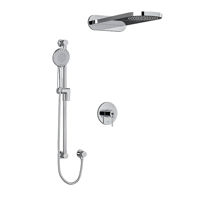 Riobel GS  3-Way System With Hand Shower Rail And Rain And Cascade Shower Head