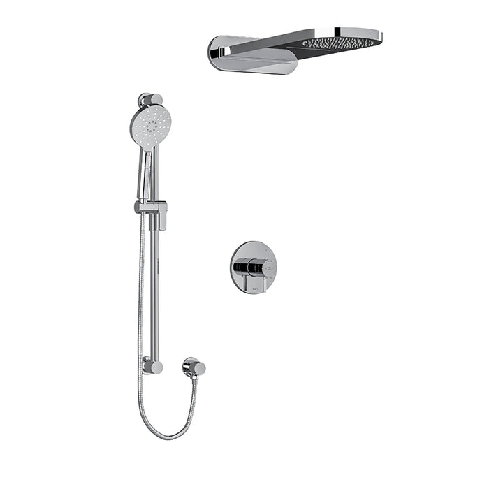 Riobel Riu 3-Way System With Hand Shower Rail And Rain And Cascade Shower Head