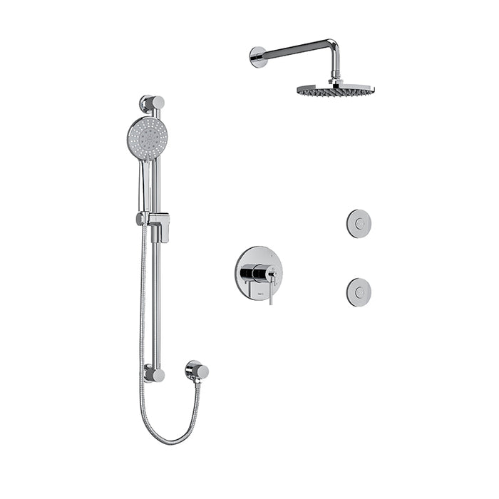Riobel GS  3-Way System, Hand Shower Rail, Elbow Supply, Shower Head And 2 Body Jets