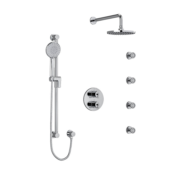 Riobel GS  System With Hand Shower Rail, 4 Body Jets And Shower Head
