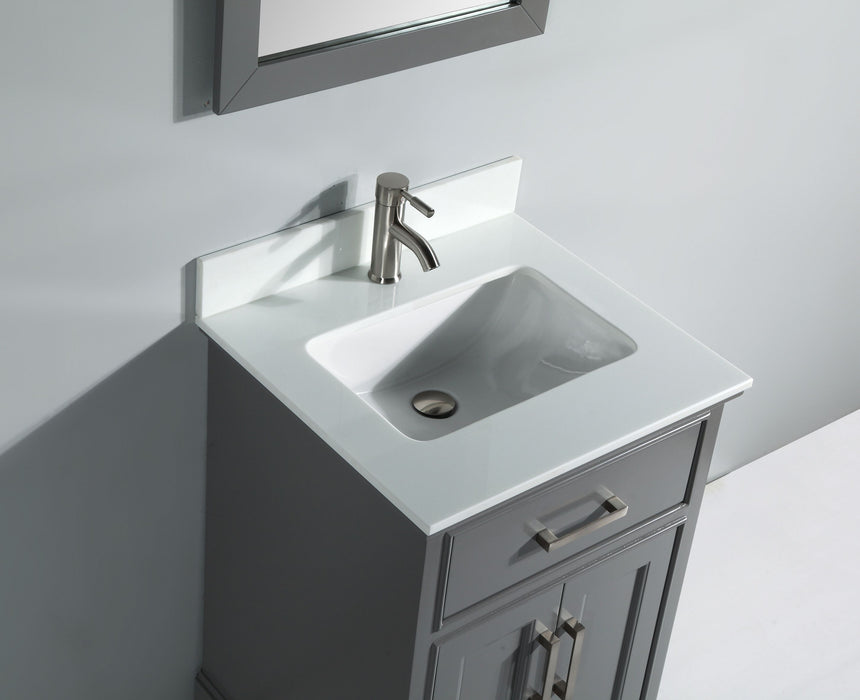 Washington 24" Single Sink Bathroom Vanity Set with Sink and Mirror