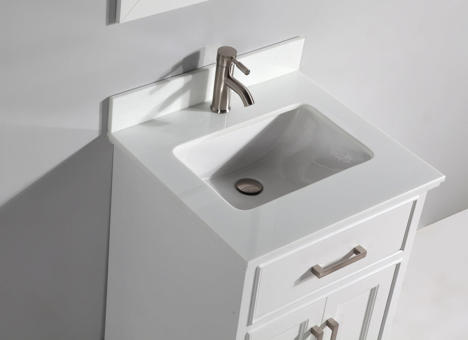 Washington 30" Single Sink Bathroom Vanity Set with Sink and Mirror