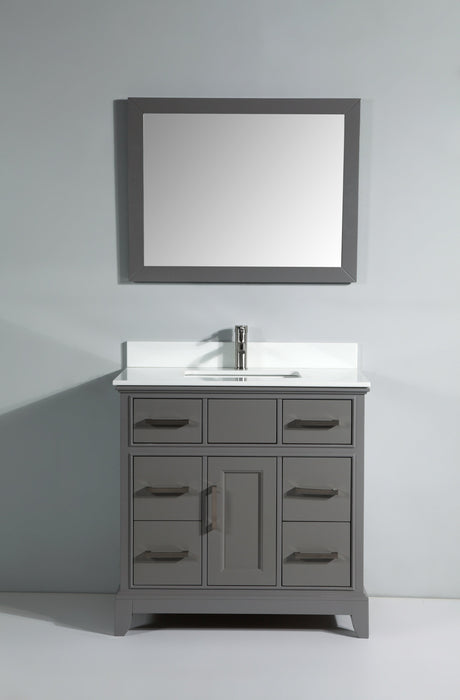 Washington 36" Single Sink Bathroom Vanity Set with Sink and Mirror
