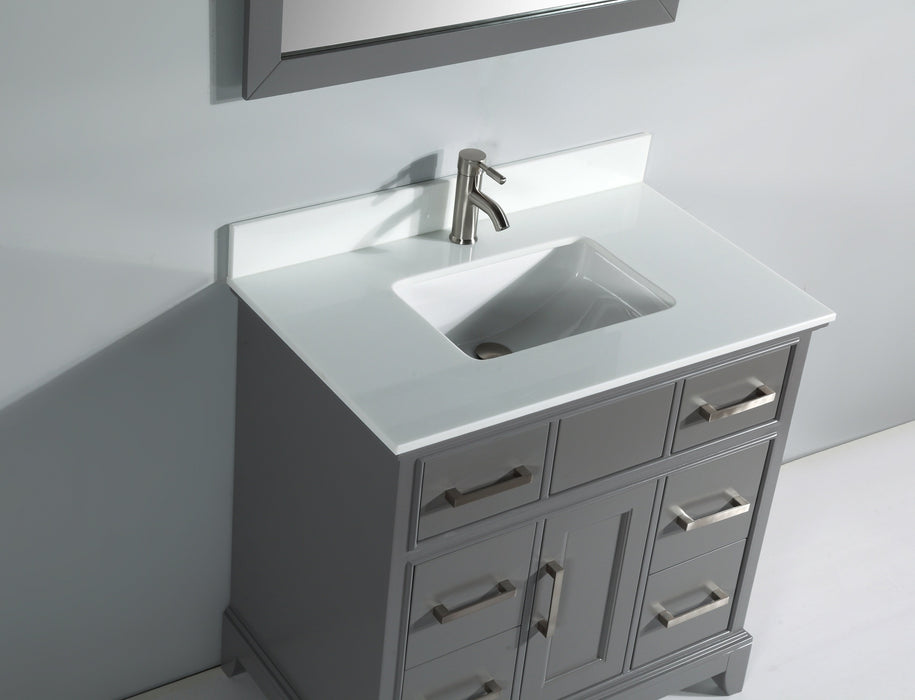 Washington 36" Single Sink Bathroom Vanity Set with Sink and Mirror