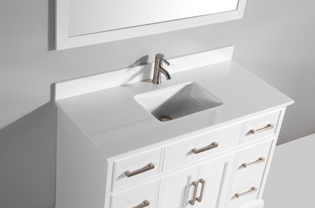 Washington 60" Single Sink Bathroom Vanity Set with Sink and Mirror