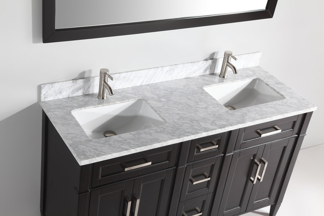 Sydney 72" Double Sink Bathroom Vanity Set with Sink and Mirrors