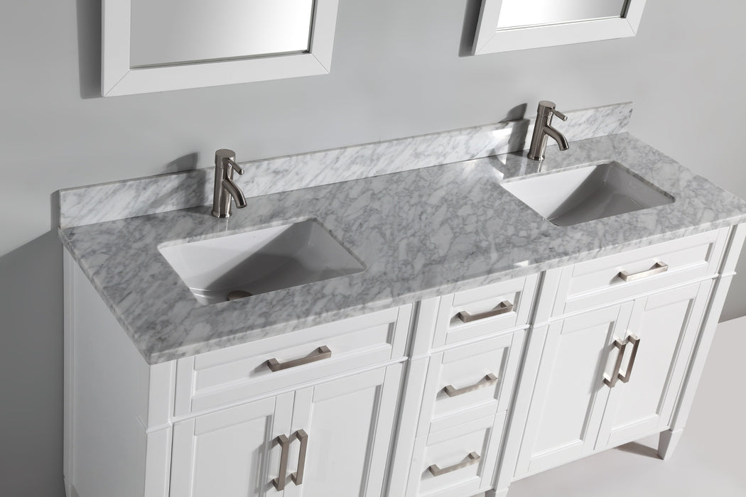 Sydney 72" Double Sink Bathroom Vanity Set with Sink and Mirrors
