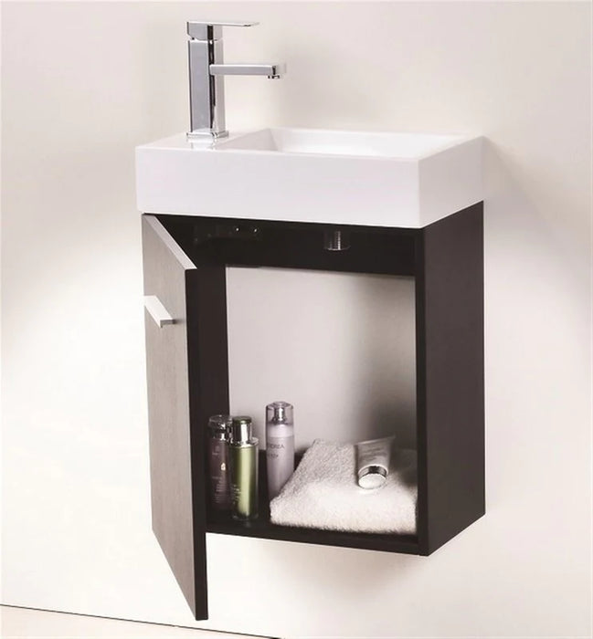 Bliss 18" Wall Mount Modern Bathroom Vanity