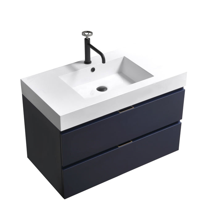 Bliss 36" Wall Mount Modern Bathroom Vanity