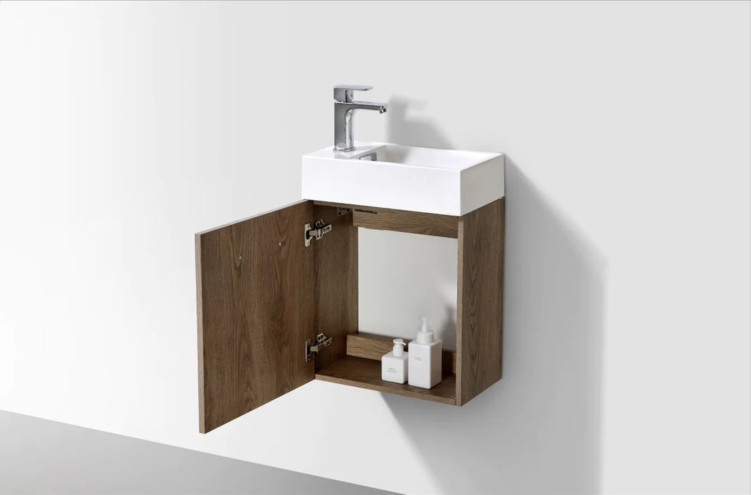 Bliss 18" Wall Mount Modern Bathroom Vanity