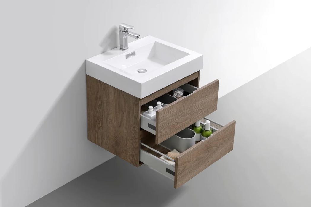 Bliss 24" Wall Mount Modern Bathroom Vanity