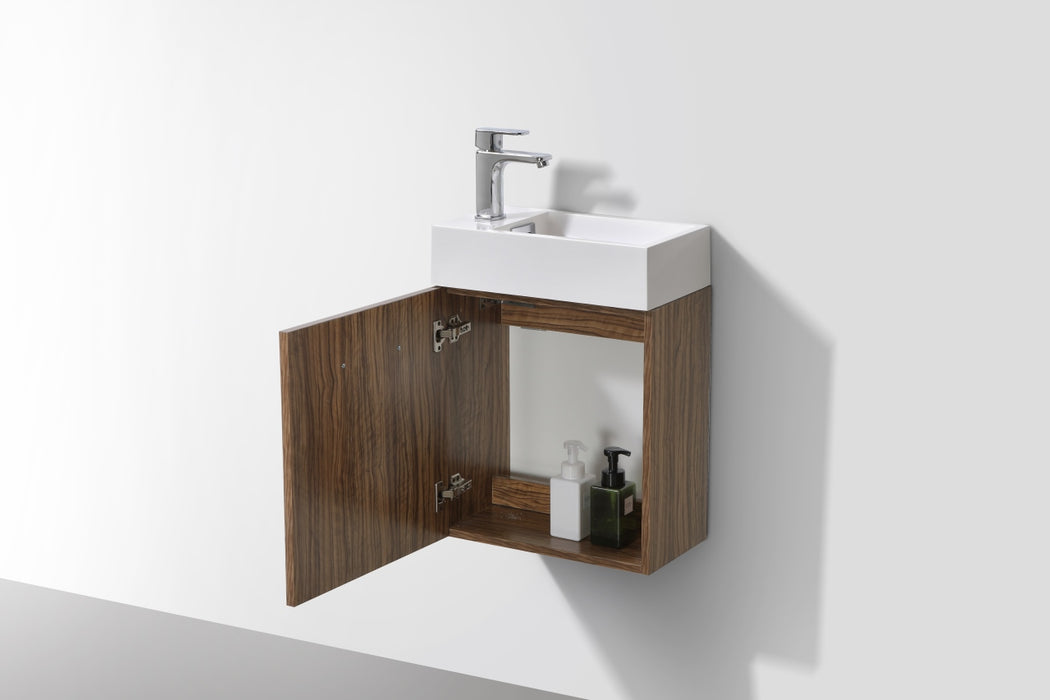 Bliss 18" Wall Mount Modern Bathroom Vanity