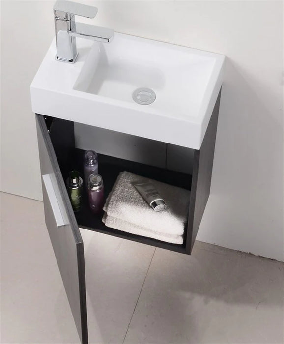 Bliss 18" Wall Mount Modern Bathroom Vanity