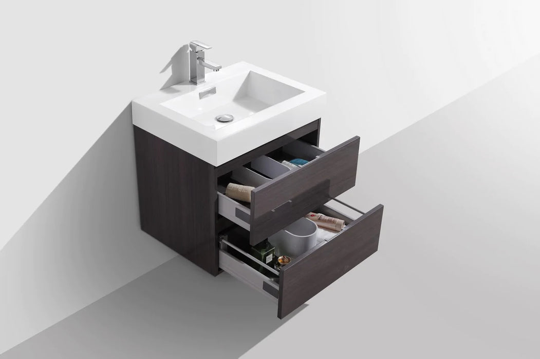 Bliss 24" Wall Mount Modern Bathroom Vanity