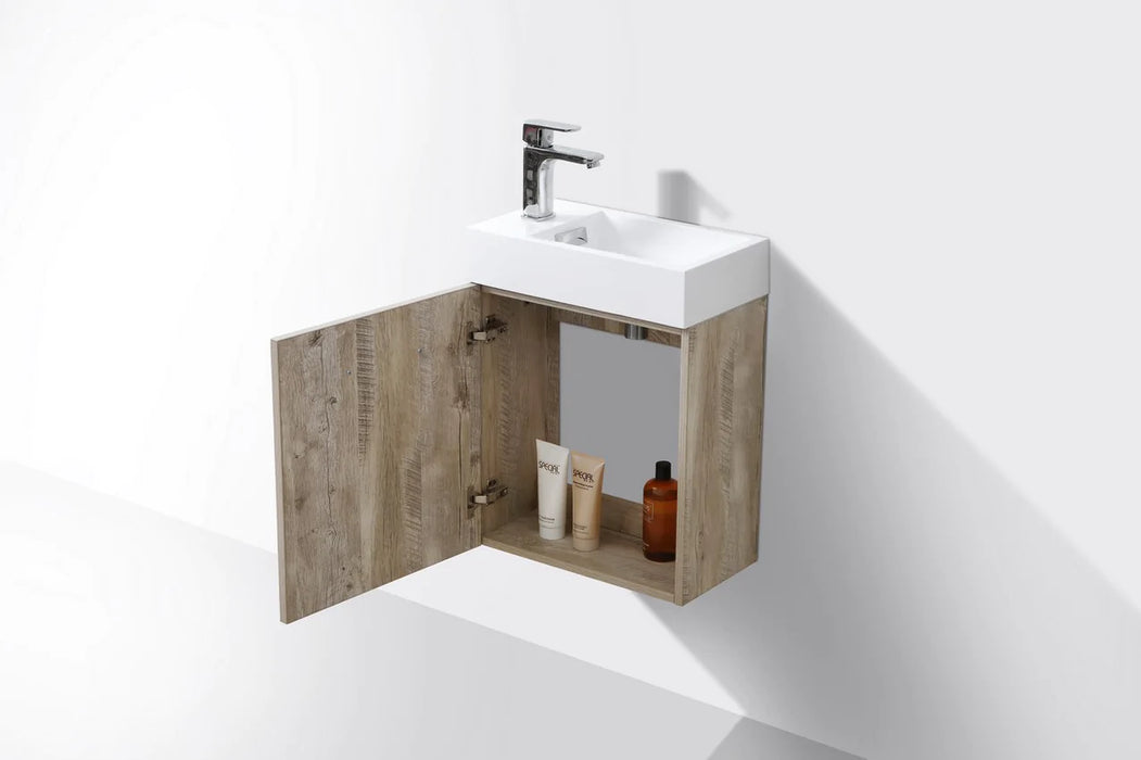 Bliss 18" Wall Mount Modern Bathroom Vanity