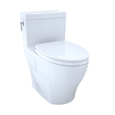 Toto Aimes One-Piece Toilet, 1.28gpf Elongated Bowl - Washlet+ Connection