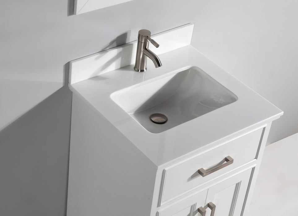 Washington 24" Single Sink Bathroom Vanity Set with Sink and Mirror