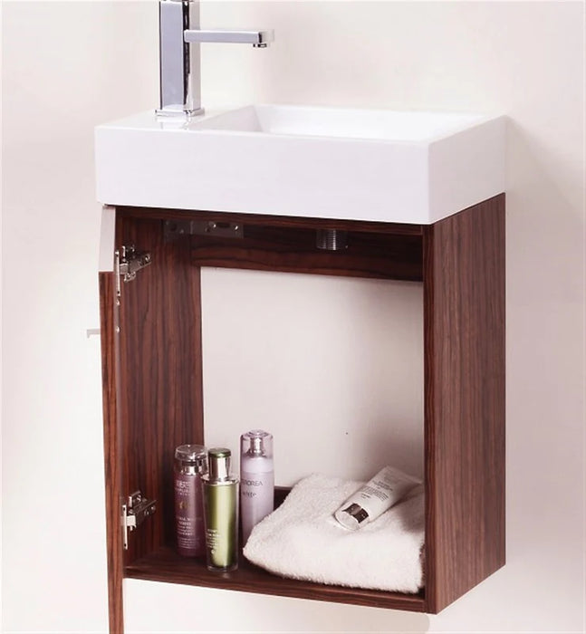 Bliss 18" Wall Mount Modern Bathroom Vanity